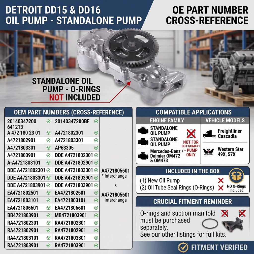Detroit DD15 / DD16 Engine Oil Pump — A4721805601 — product photo 2