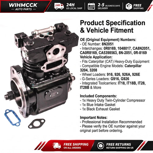 CAT 3204 Air Compressor — 8N2051 / 0R8169 — product photo 2