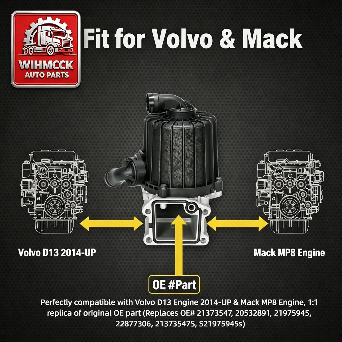 Volvo D13 / Mack MP8 Crankcase Separator — 22877306 / 21373547 — product photo 4